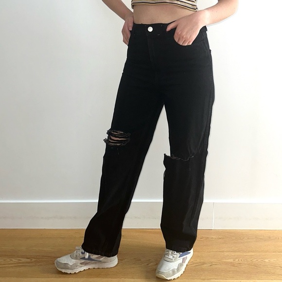 NWT OAK + FORT HIGH RISE STRAIGHT LEG JEANS - 27 - Picture 2 of 16